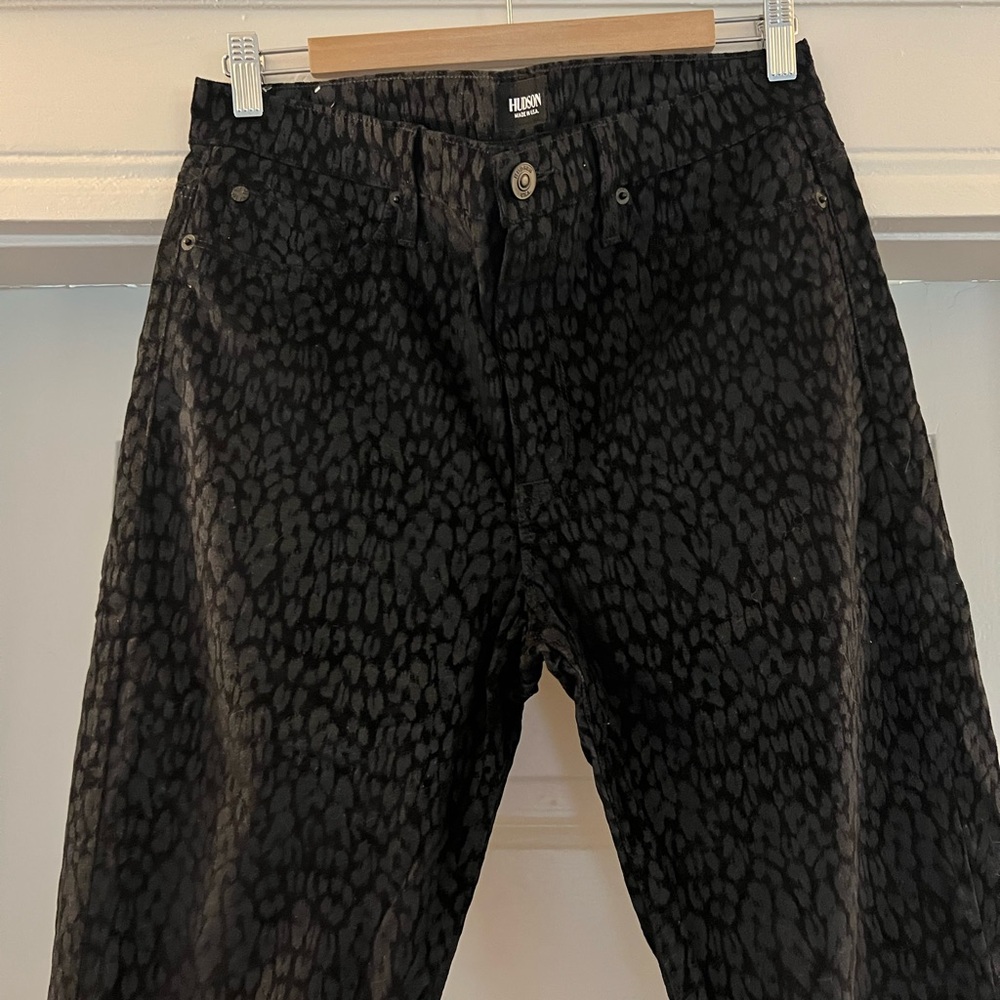 Hudson Jeans Flocked Leopard Print Skinny Jeans, NWOT, size 31